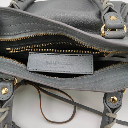 Sold Balenciaga City Bag Grey with Gold hardware Mini Crossbody Bag