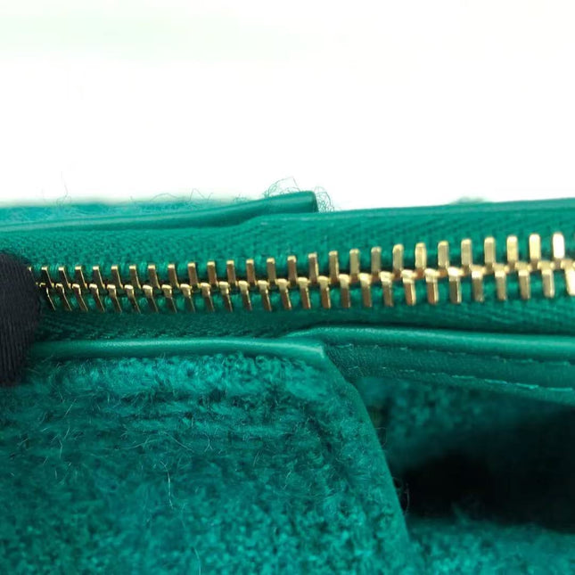 Chanel x Pharrel Williams Tweed Giant Logo Shopping Tote Green Quilted
