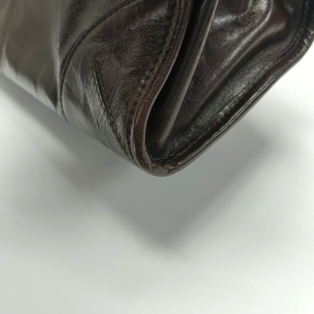 Prada Bonnie Medium Soft Lux Brown Shiny Calfskin Leather Shoulder Bag