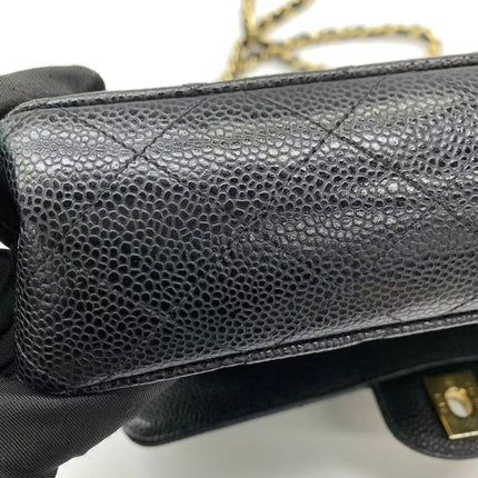 Chanel Classic Flap Medium 2014 Black Caviar Leather Gold Hardware