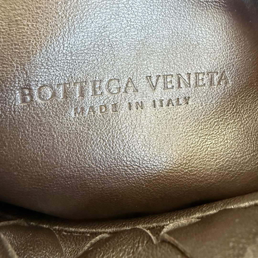 Bottega Veneta Jodie Mini Fondant Dark Chocolate Brown Lambskin Leather Clutch Bag