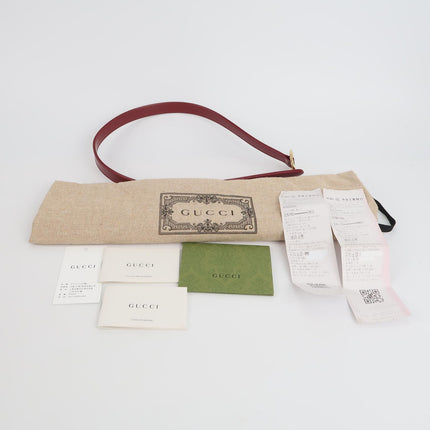 Gucci Jackie 1961 Red Burgundy Leather Bag Small Shoulder Bag