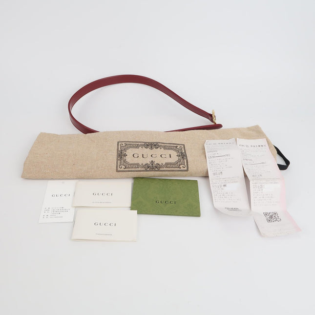 Gucci Jackie 1961 Red Burgundy Leather Bag Small Shoulder Bag