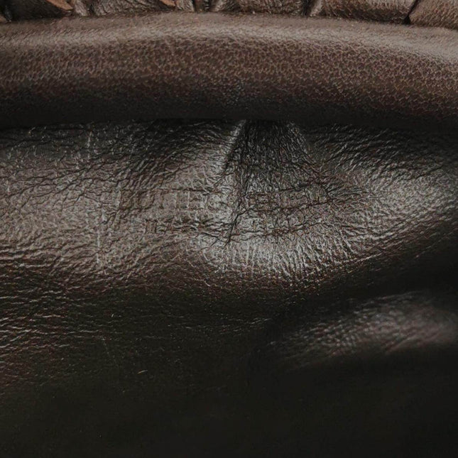 Sold Bottega Veneta Pouch Mini Intrecciato Dark Chocolate Brown Lambskin Leather Crossbody Bag