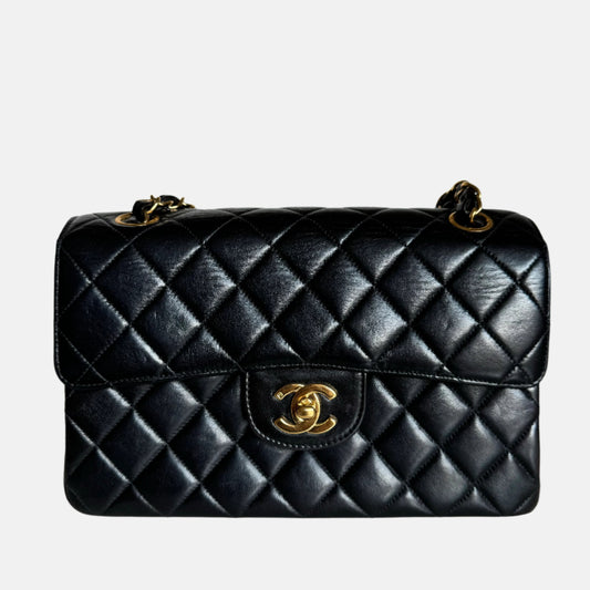 Chanel Double Sided Small Classic Flap Black Lambskin Leather 24k Gold Hardware, 1996-1997-Luxbags