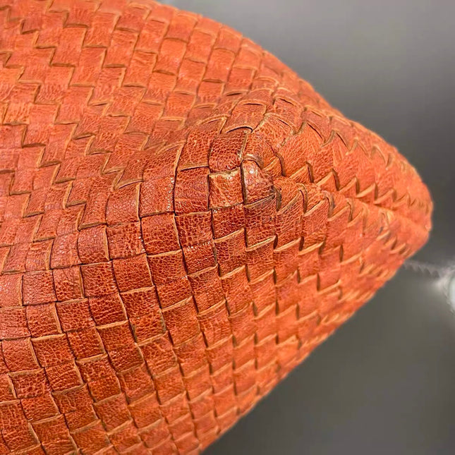 Bottega Veneta Cabat Tote Burnt Metallic Orange Intrecciato Leather 40cm