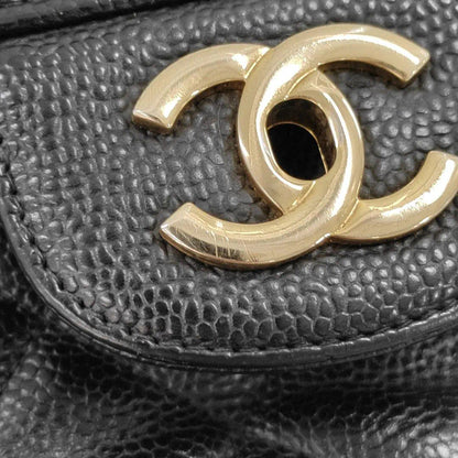 Sold Chanel Classic Flap Maxi 2009 Black Caviar Leather Single Flap with Gold Hardware