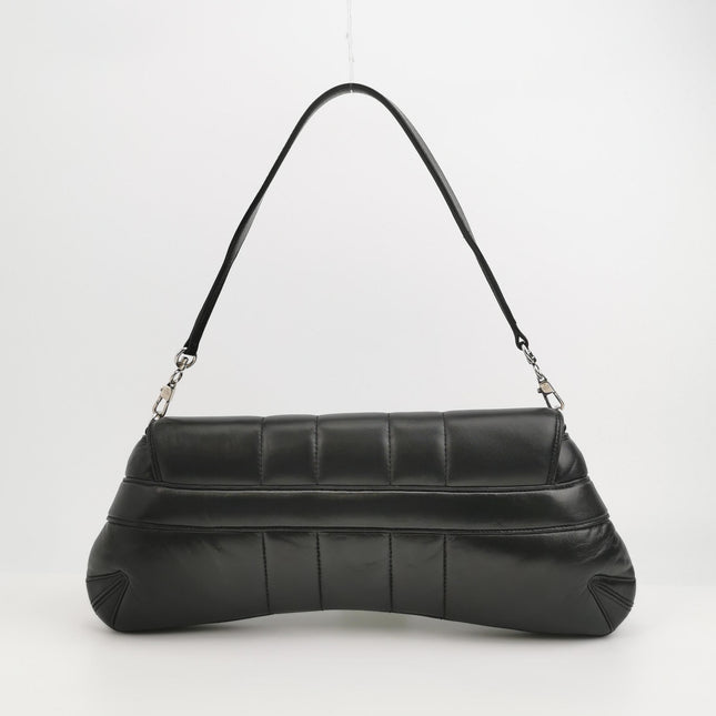 Gucci Horsebit 1955 Chain Shoulder Bag Large Black Padded Leather S23