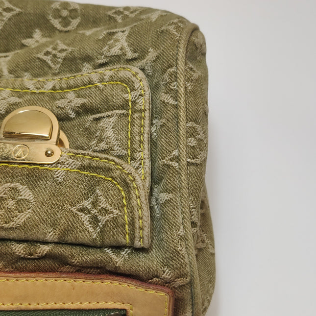 Louis Vuitton Green Denim Neo Speedy Boston Bag