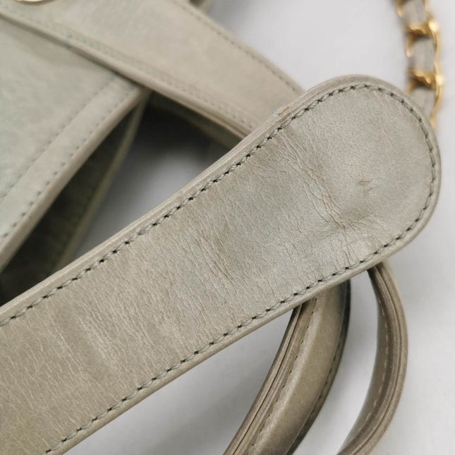 Sold Chanel 2012 In The Mix Shopping Tote Bag with Handle Grey Quilted Leather
