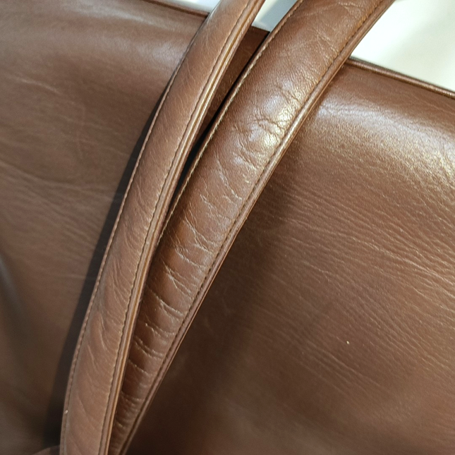 Chanel Vintage Backpack Tan Brown Calfskin Leather