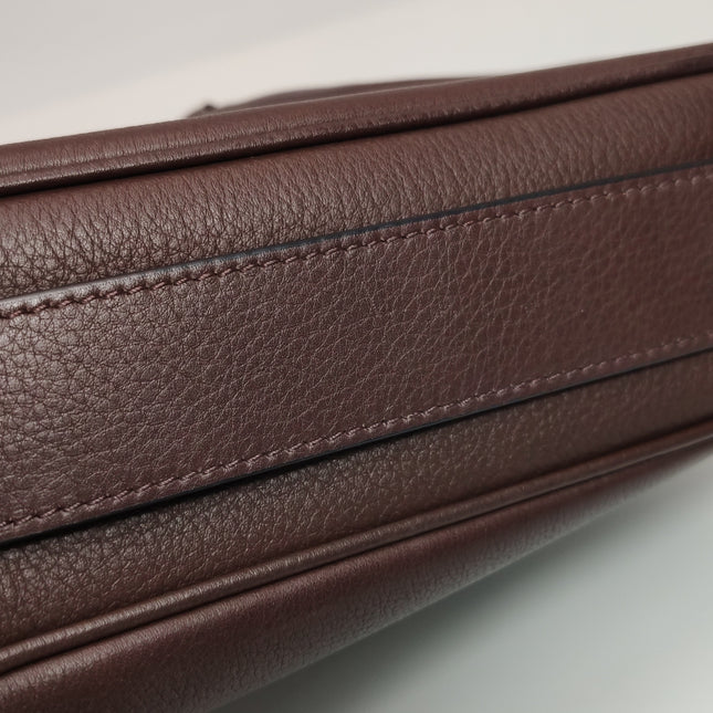 CELINE Romy Medium Hickory Brown Calfskin Leather Shoulder Bag