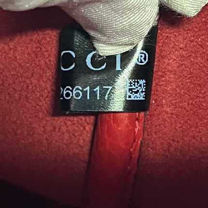 Gucci Jackie 1961 Medium Red Graind Leather Gold Hardware