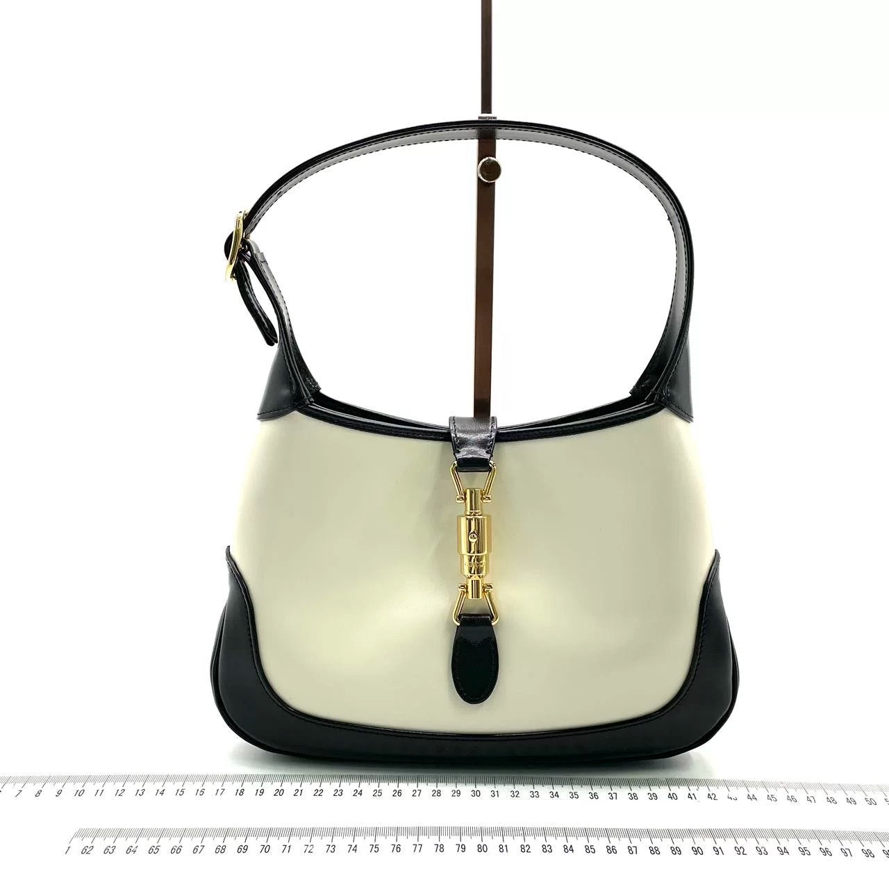 Gucci Jackie 1961 Black & White Leather Bag Small