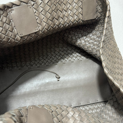 Sold Bottega Veneta Cabat Large Intreccio Leather Tote Bag Grey 40-43cm
