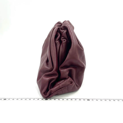Bottega Veneta Pouch Calfskin Leather Burgundy Large