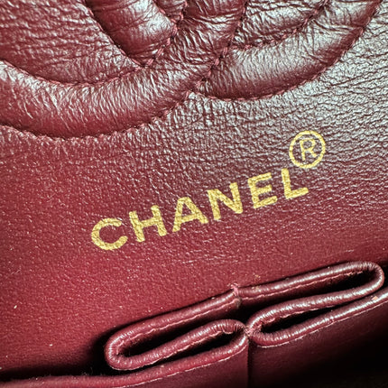 Chanel Classic Flap Small Dark Chocolate Brown Lambskin Leather with 24k Gold Hardware, 1994-1996