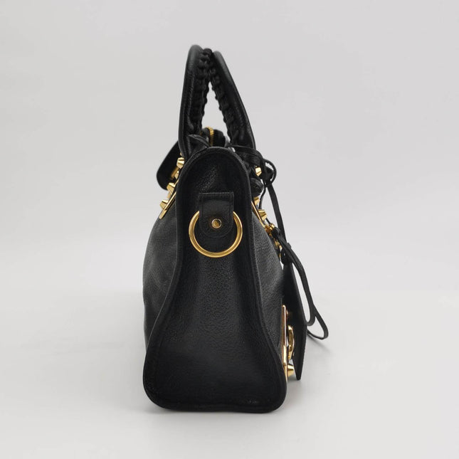 Sold Balenciaga City Bag Black with Gold hardware Small Crossbody Bag