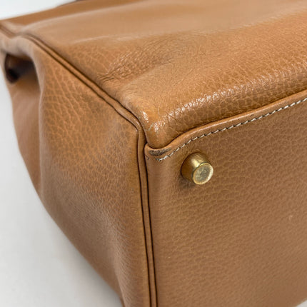 Hermes Kelly 40 Retourne Gold Togo Leather Gold Hardware 1993