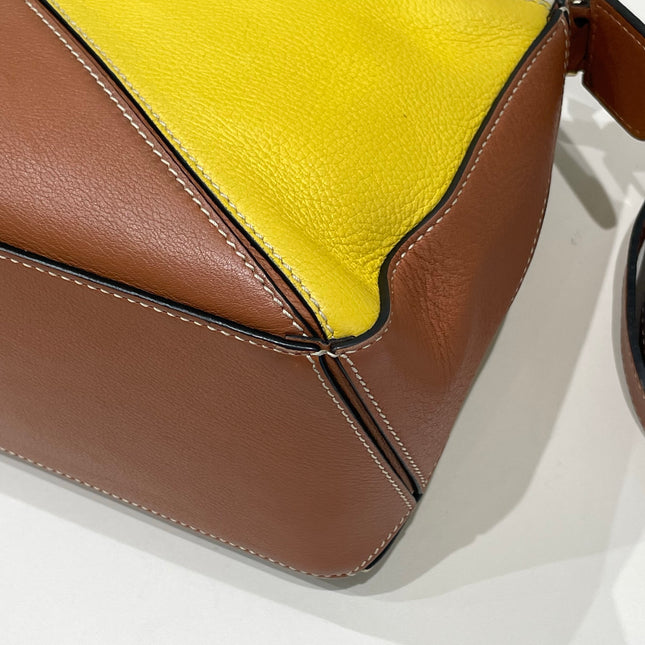 Loewe x William De Morgan Puzzle Small Embroidered Brown Yellow Multicolor