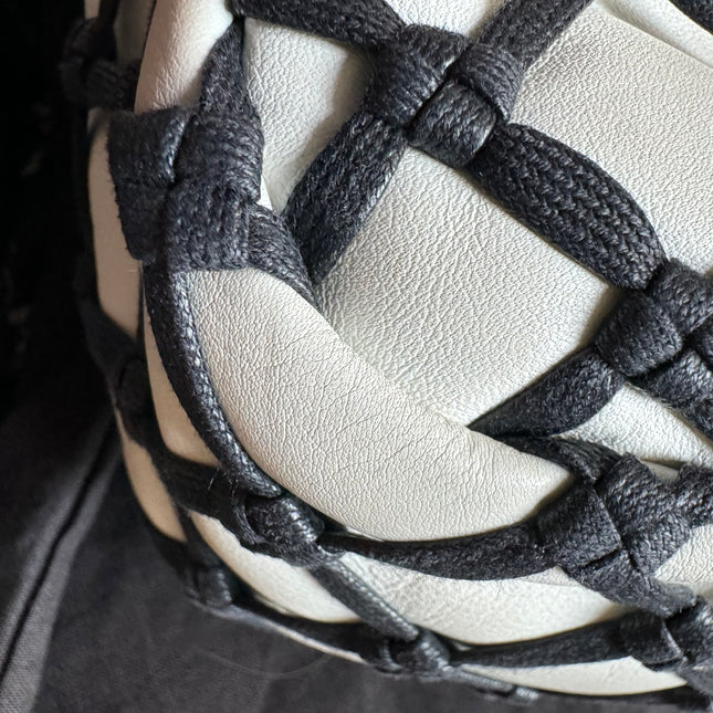 Chanel Lambskin Jumbo Canebiers Net Knots Flap White, 2011