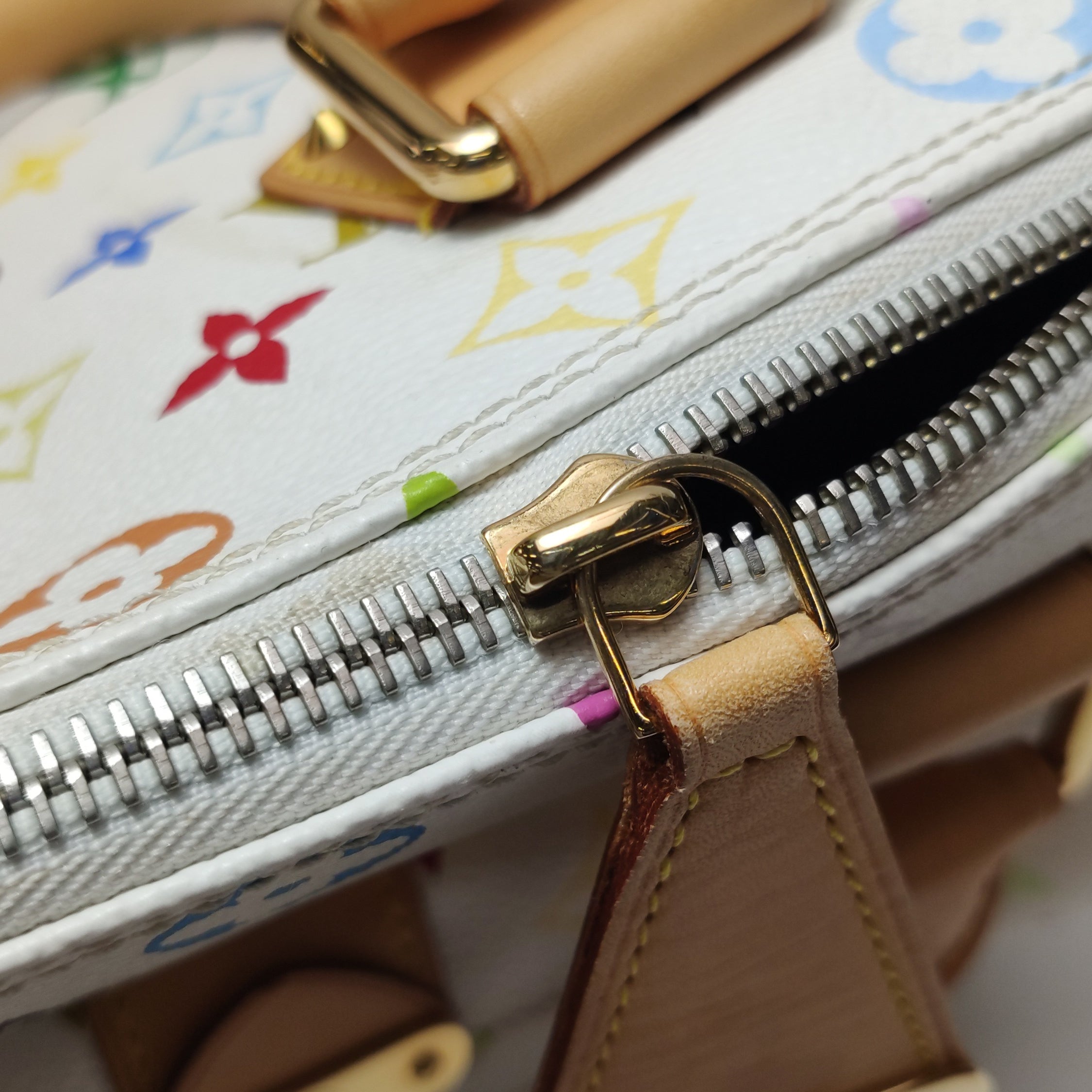 Louis Vuitton x Takashi Murakami Speedy 30 Lock White