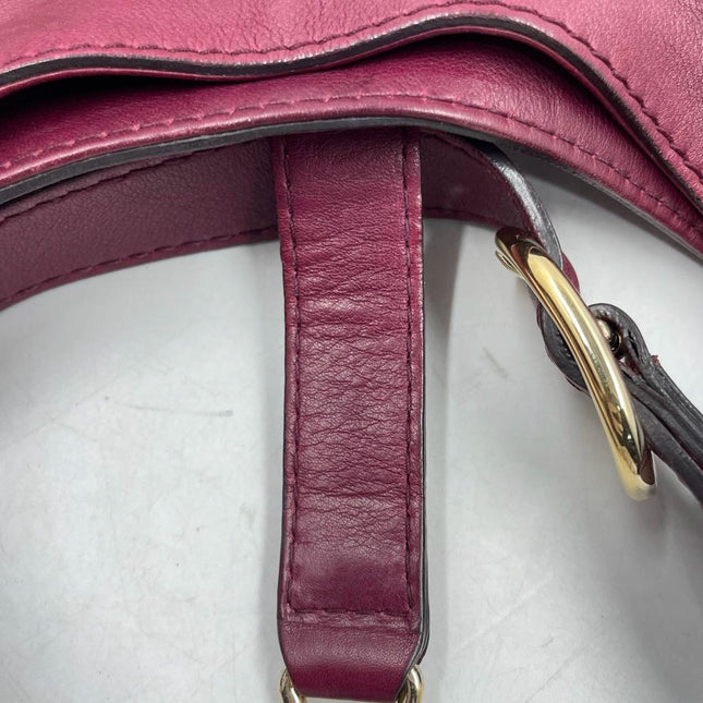 Sold Gucci Jackie 1961 Soft Medium Leather Bag Burgundy Red