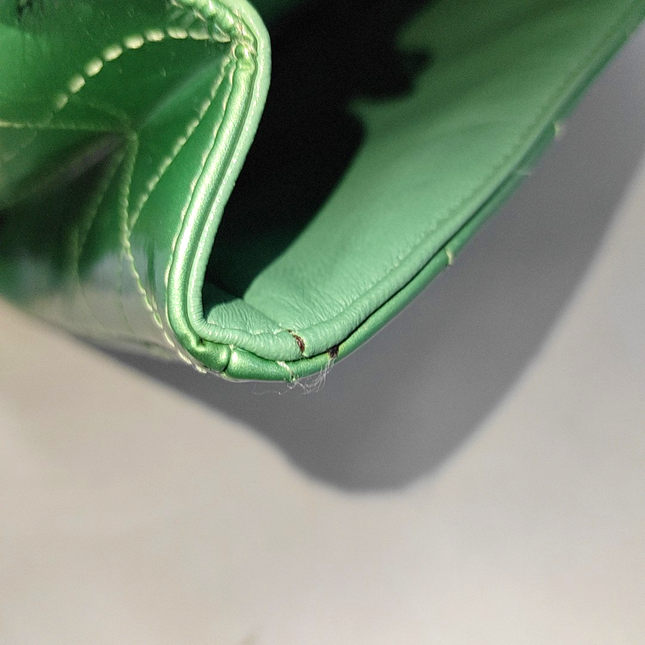 Chanel Envelope Clutch with Chains 2013 Shoulder Bag Apple Green Patent Leather