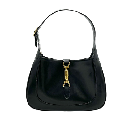 Sold Gucci Jackie 1961 Black Leather Bag with Adjustable Strap-Luxbags