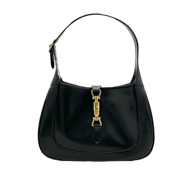 Sold Gucci Jackie 1961 Black Leather Bag with Adjustable Strap-Luxbags