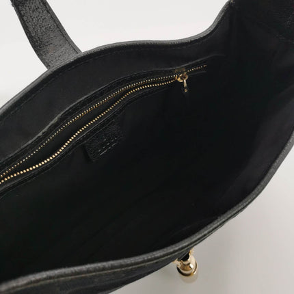 Sold Gucci Jackie 1961 Small Monogram Canvas and Leather Bag Black