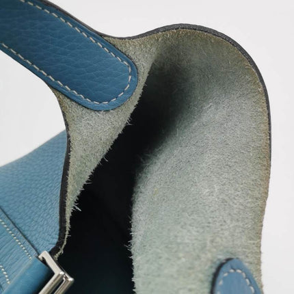 Hermes Picotin 18 Clemence Taurillon Leather Blue Jean 2015