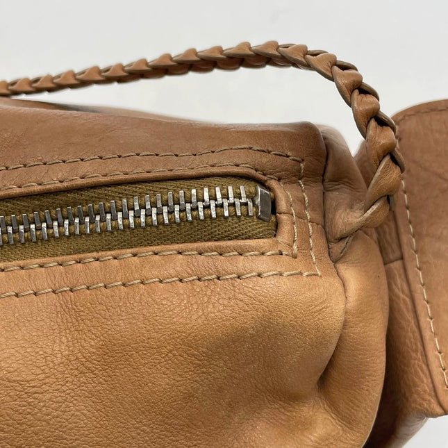 Dior Flight Medium Tan Brown Calfskin Leather Shoulder Bag