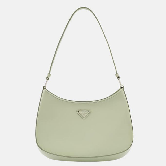Prada Cleo Green Smooth Leather Shoulder Bag-Luxbags