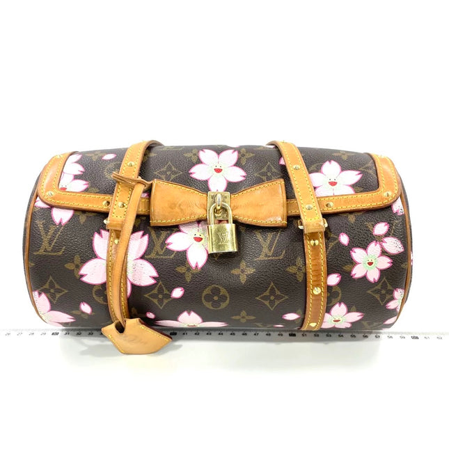 Louis Vuitton x Takashi Murakami Papillon 28 Cherry Blossom Monogram Handbag-Luxbags