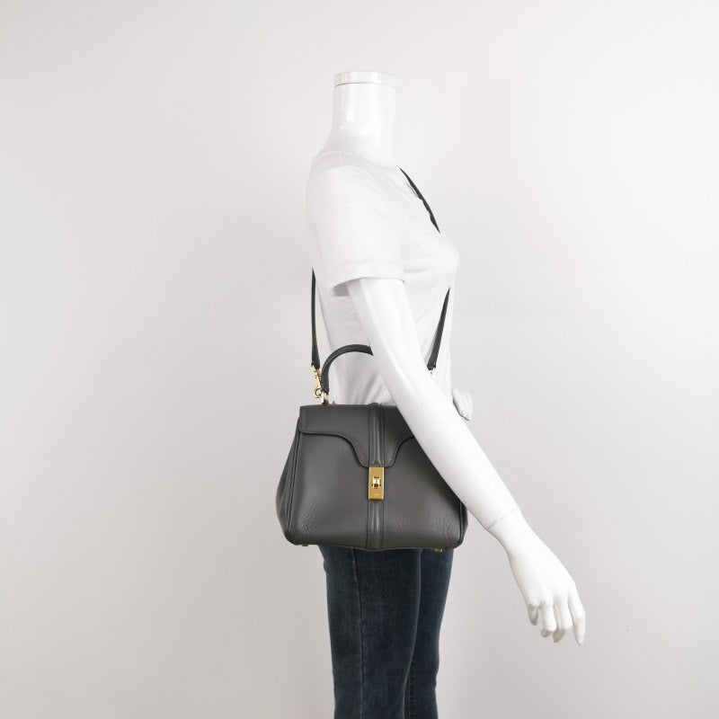 Celine 16 Bag Small Grey Smooth Calfskin Leather