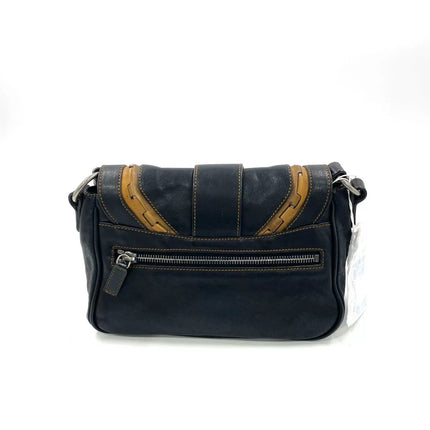 Dior Vintage Gaucho Mini Black Leather Crossbody Bag