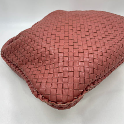 Bottega Veneta Veneta Hobo Medium Brick Red Intrecciato Leather Bag 47cm