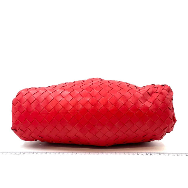 Sold Bottega Veneta Pouch Large Intrecciato Leather Clutch Red