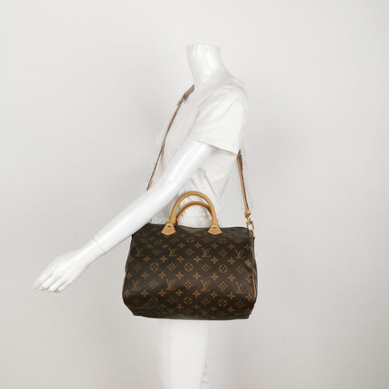 Louis Vuitton Speedy 30 Bandouliere Brown Monogram with Strap 2011