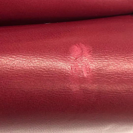 Chanel Classic Flap Medium 2012 Red Burgundy Patent Leather Silver Hardware
