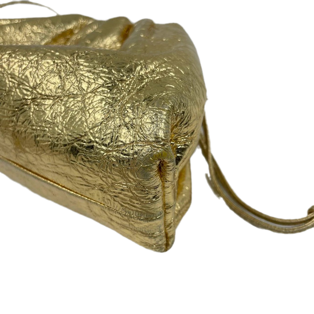 Sold Bottega Veneta Pouch Mini Gold Lambskin Leather