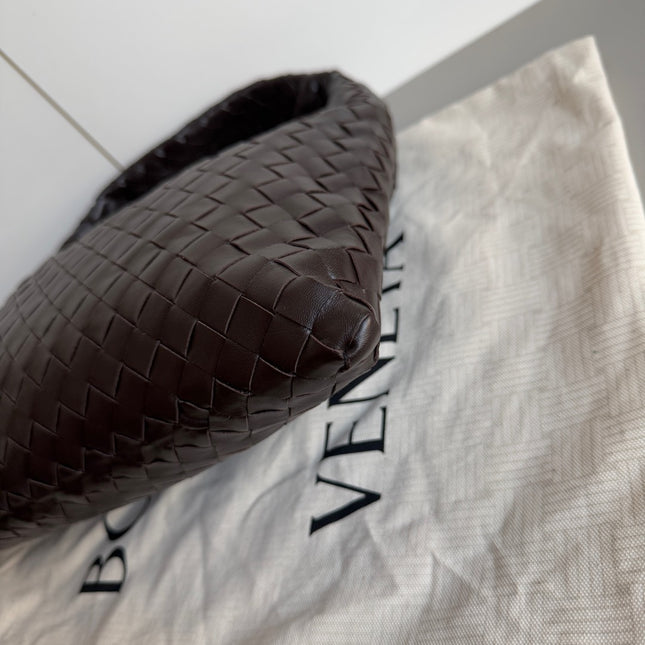 Bottega Veneta Hop Hobo Small Medium Leather Chocolate Brown