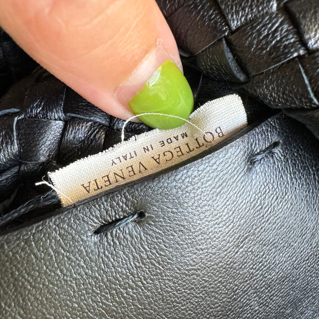 Sold Bottega Veneta Cabat Large Intreccio Leather Tote Bag Black 40cm