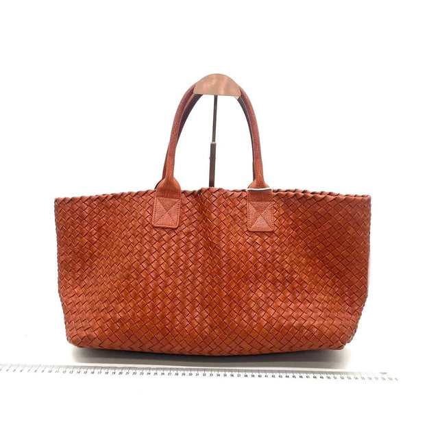 Bottega Veneta Cabat Tote Burnt Metallic Orange Intrecciato Leather 40cm