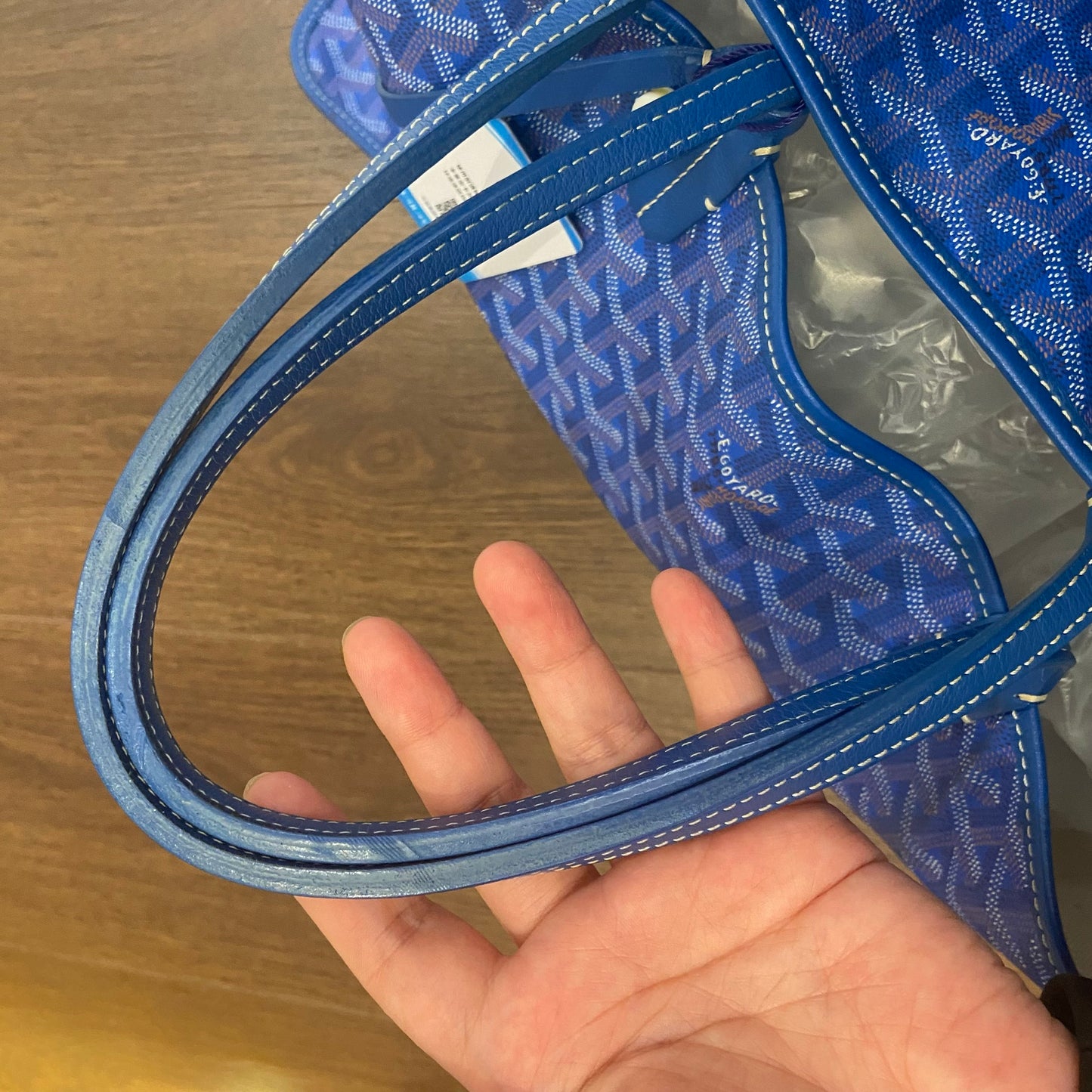 Sold Goyard Saint Louis PM Tote Medium Blue