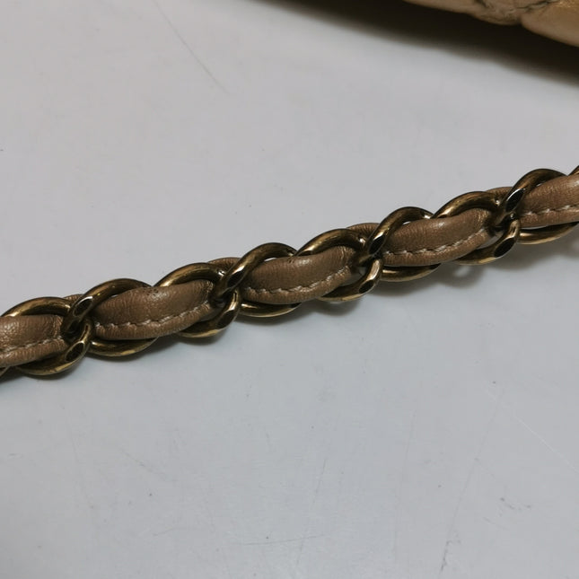 Chanel Paris Bombay Pondicherry Flap Bag Quilted Large Gold Shiny Calfskin Leather