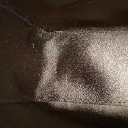 Yves Saint Laurent YSL Le 5 A 7 Hobo Mini Brown Silk Crystals Shoulder Bag