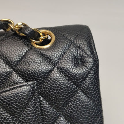 Chanel Classic Flap Medium 2015 Black Caviar Leather Gold Hardware