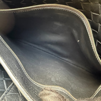 Bottega Veneta Andiamo Medium Black Intrecciato Leather Handbag